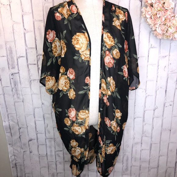 Live 4 Truth sheer black orange floral - Picture 2 of 6